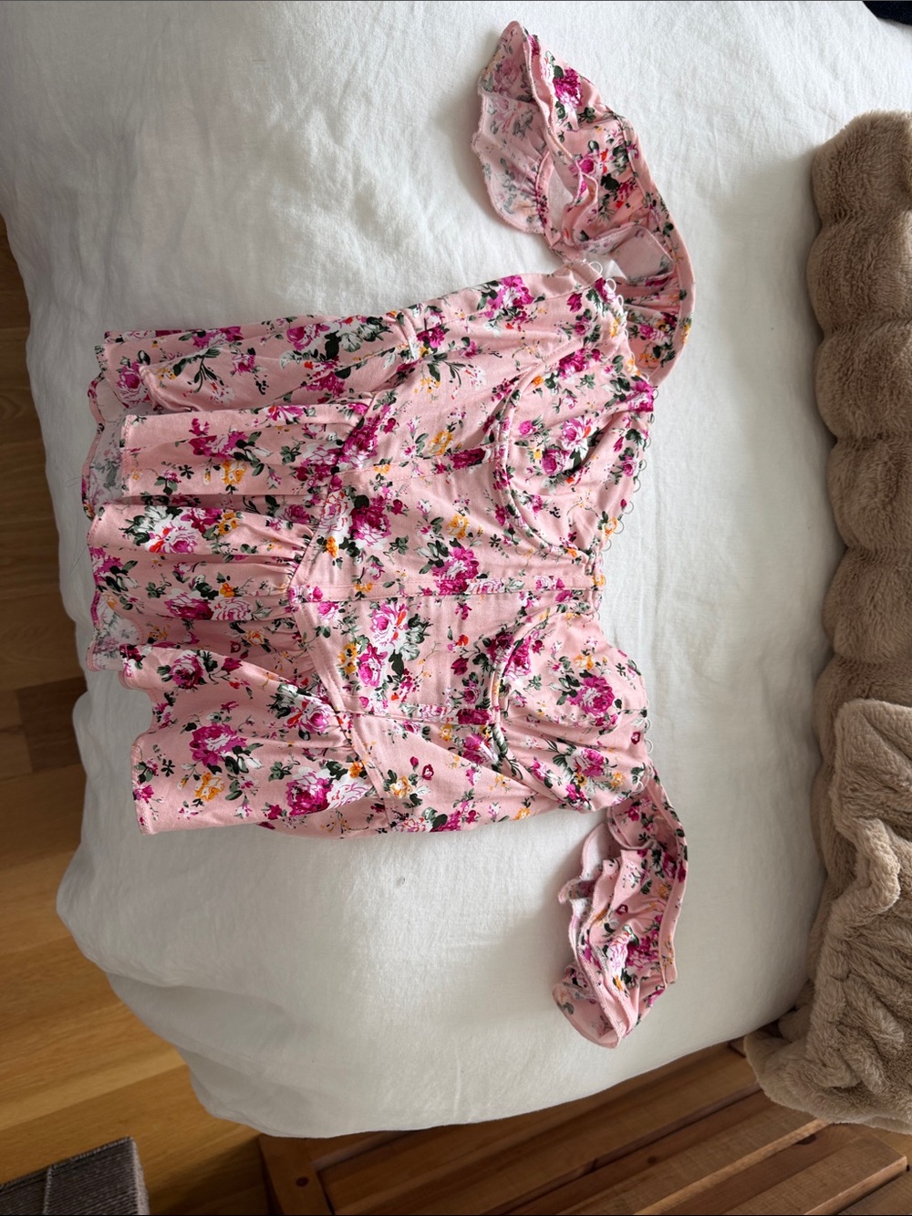 Adorable pink summer blouse